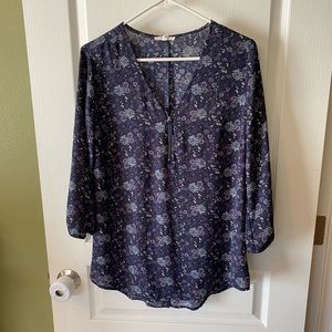 Maurice’s Floral 3/4 Sleeve Blouse